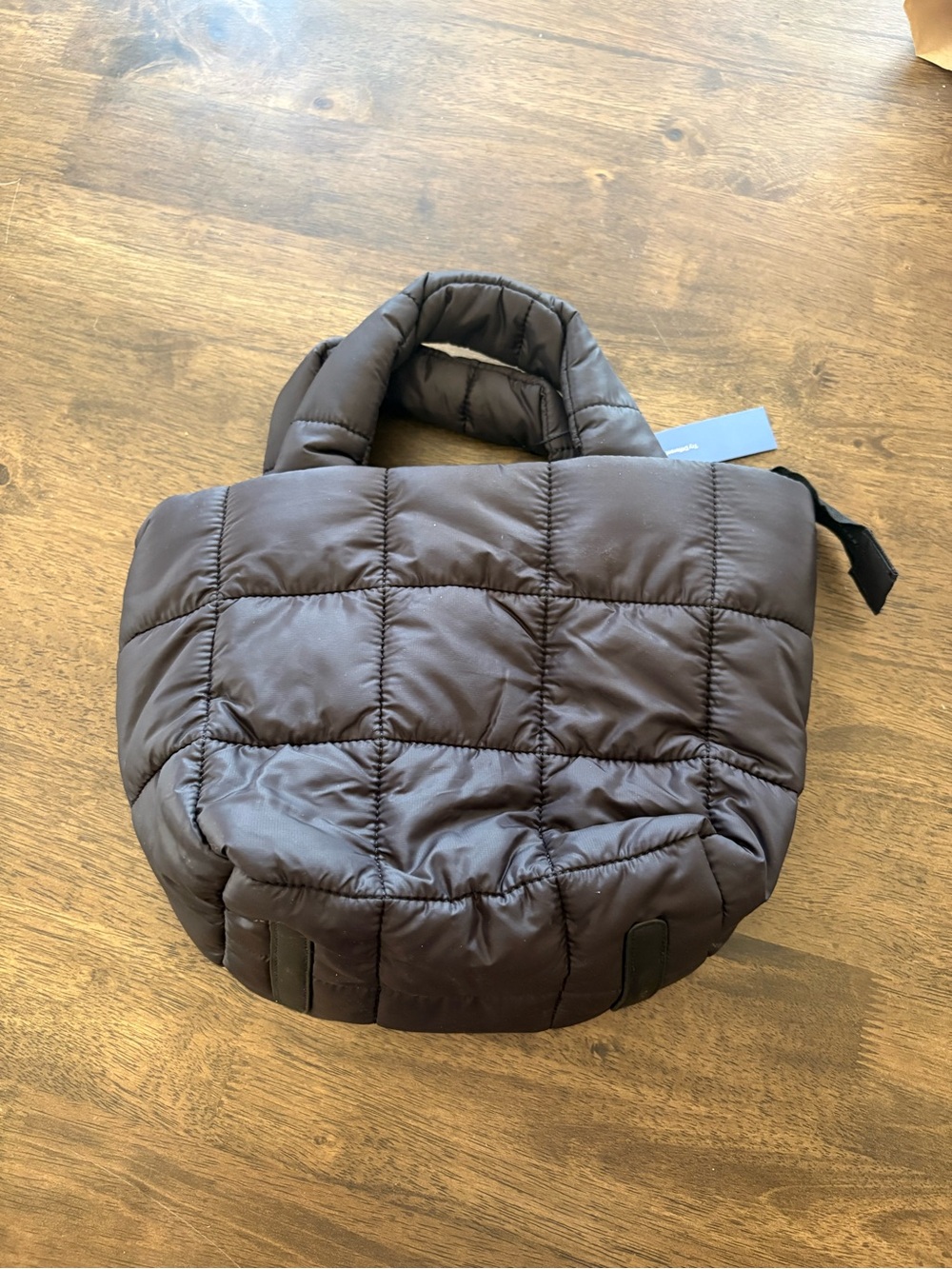 NWT Black Quilted Mini Puffer Bag - Picture 2 of 12